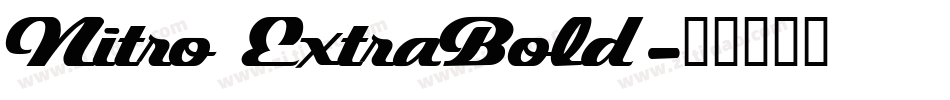 Nitro ExtraBold字体转换